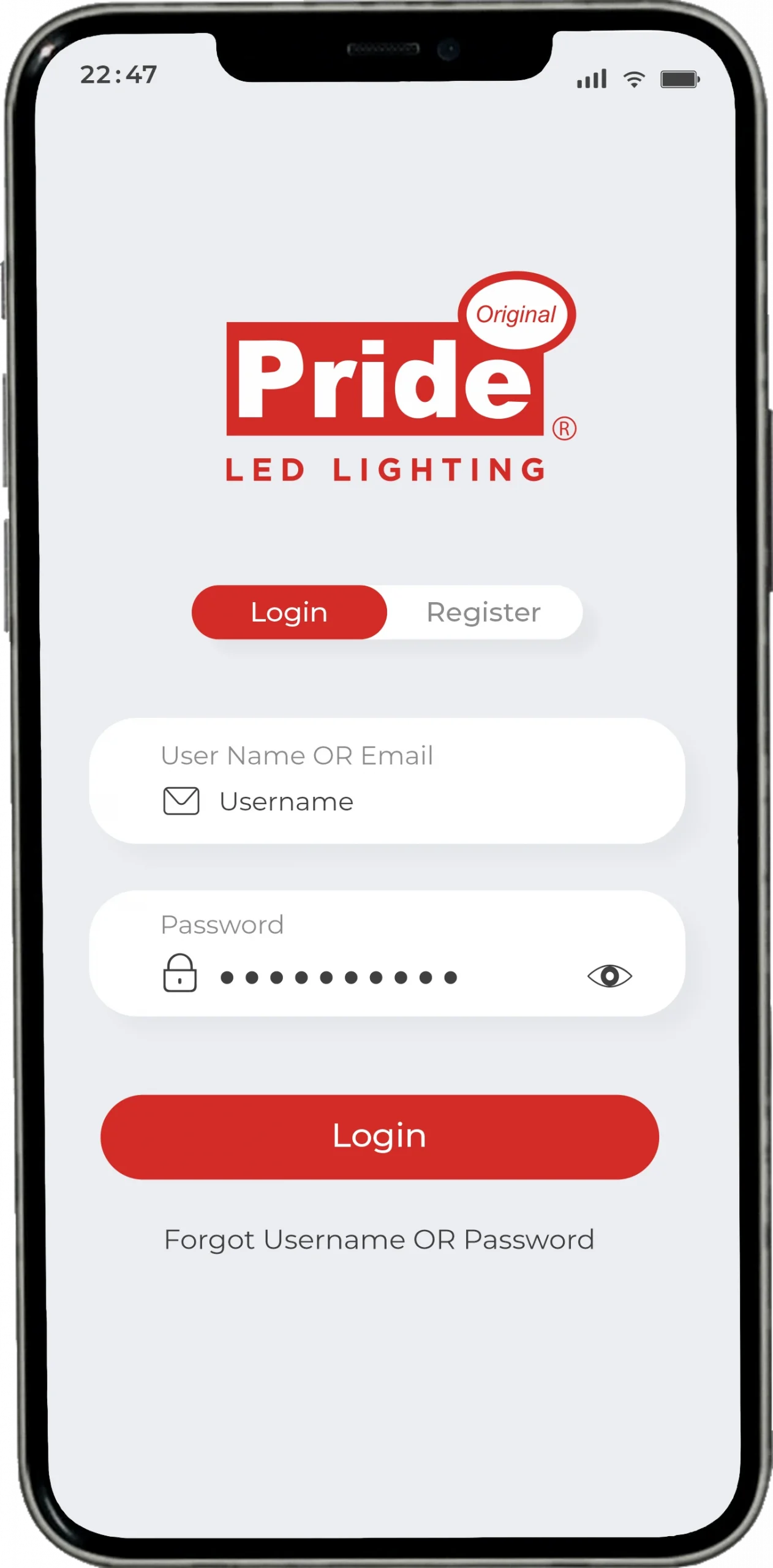 Android Pride_3 Interactive lighting industry mobile app design