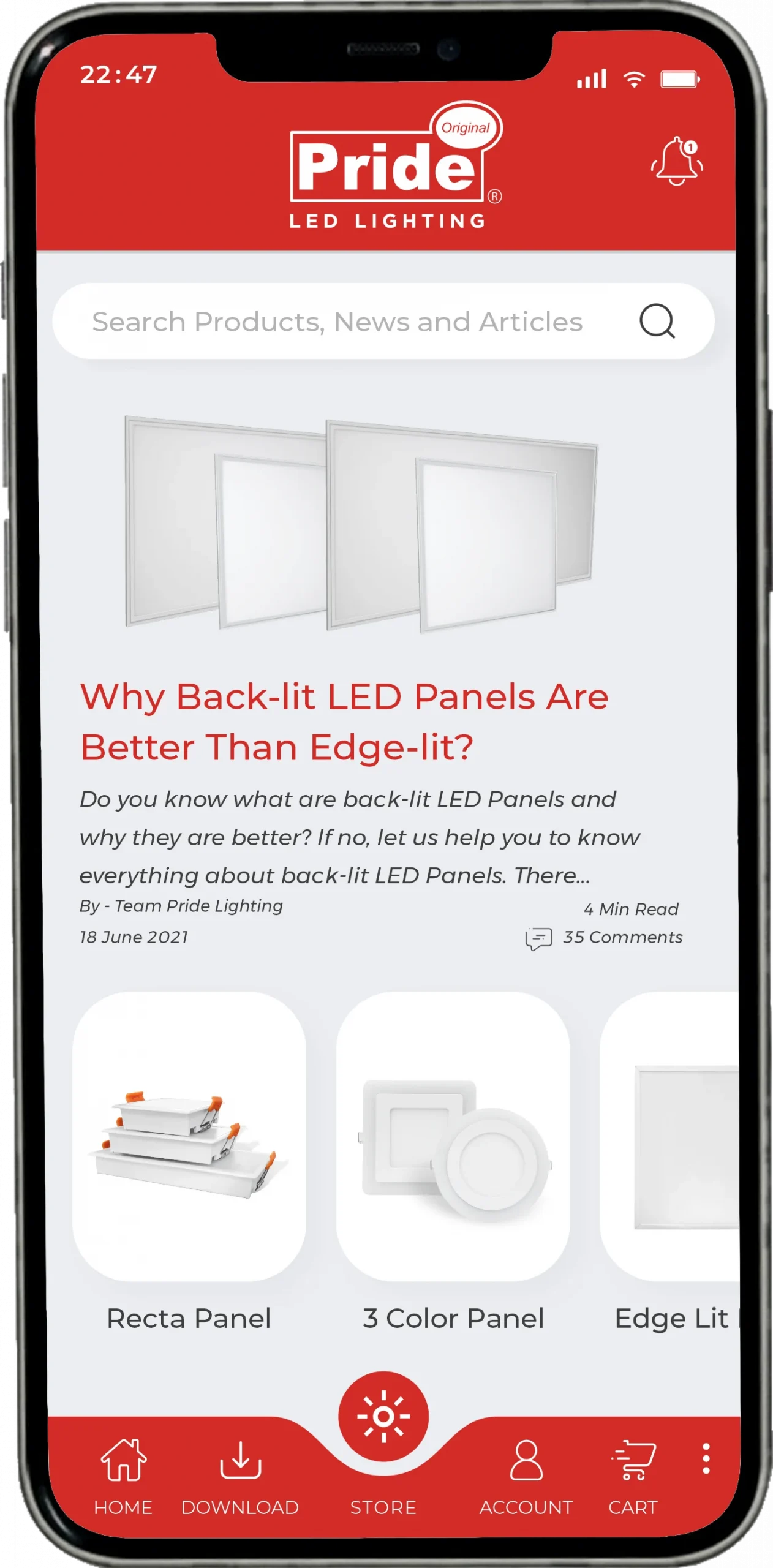 Android Pride_4 Front end mobile application ui ux for lighting industry