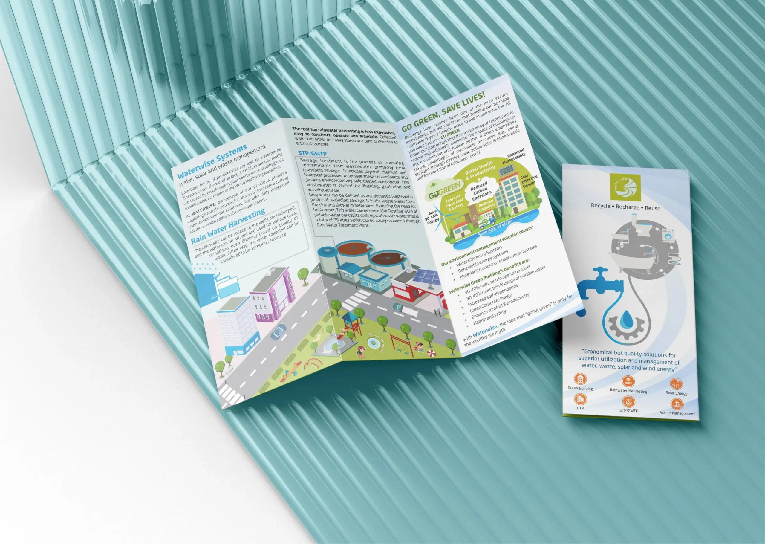 Waste Water Management Brand Waterwise Brochure Design