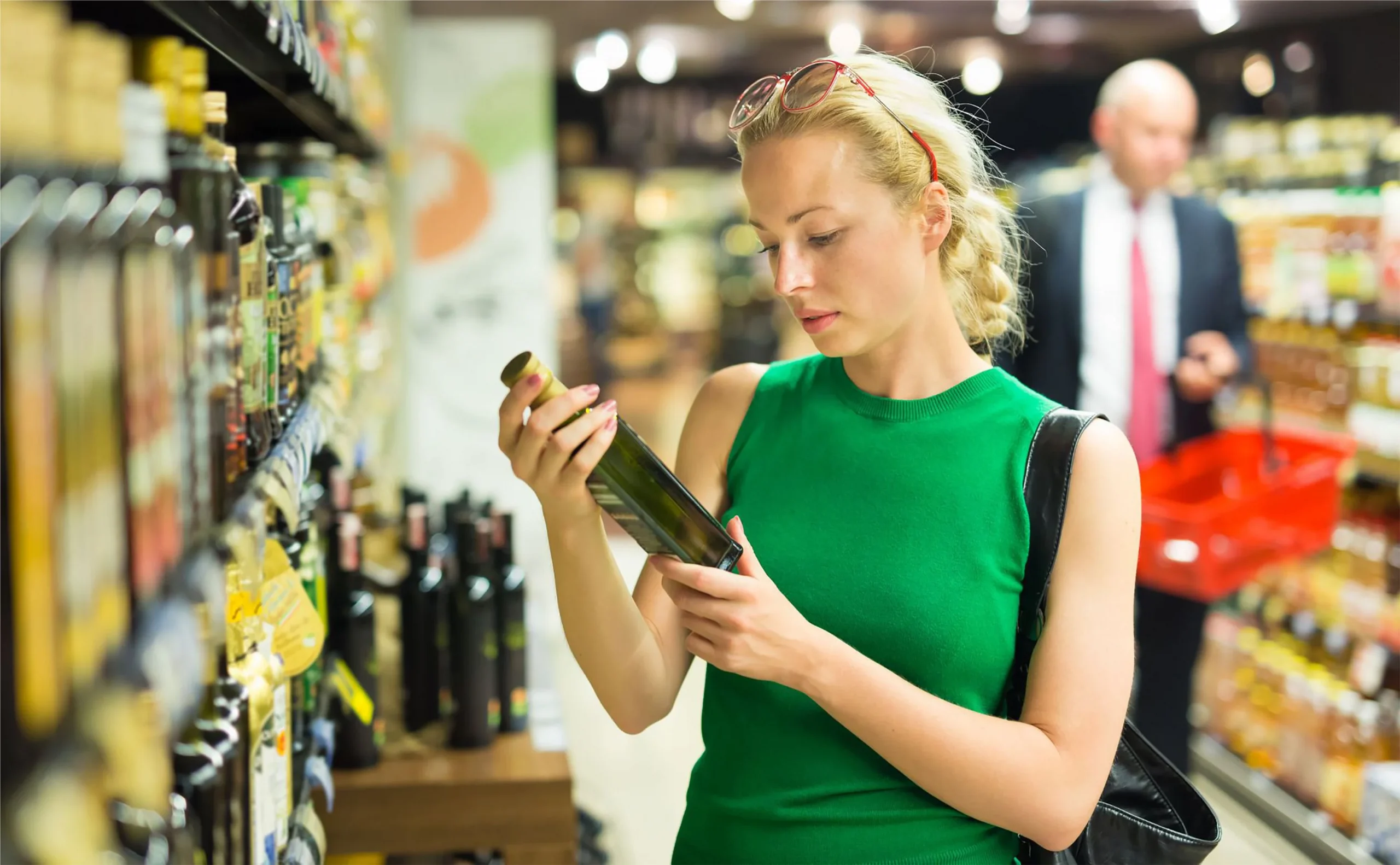 Woman buying Monini Olive Olil Creative Photoshoot