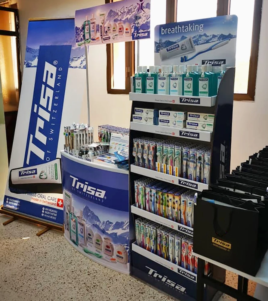 Product Standee, Product display showcase design for Trisa