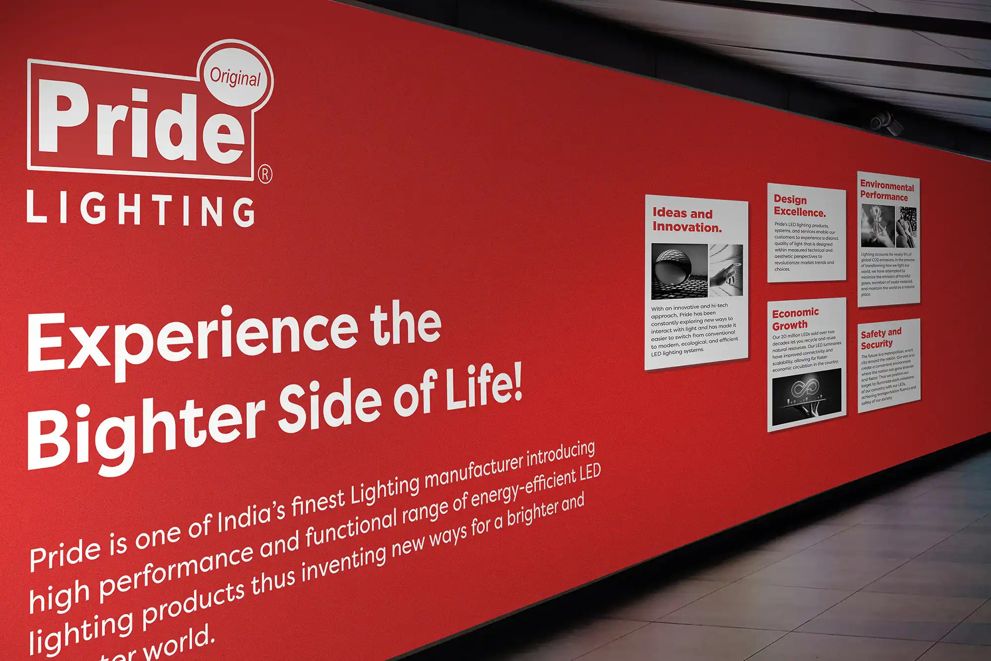 Pride LED Lighting Brand Entrance Design